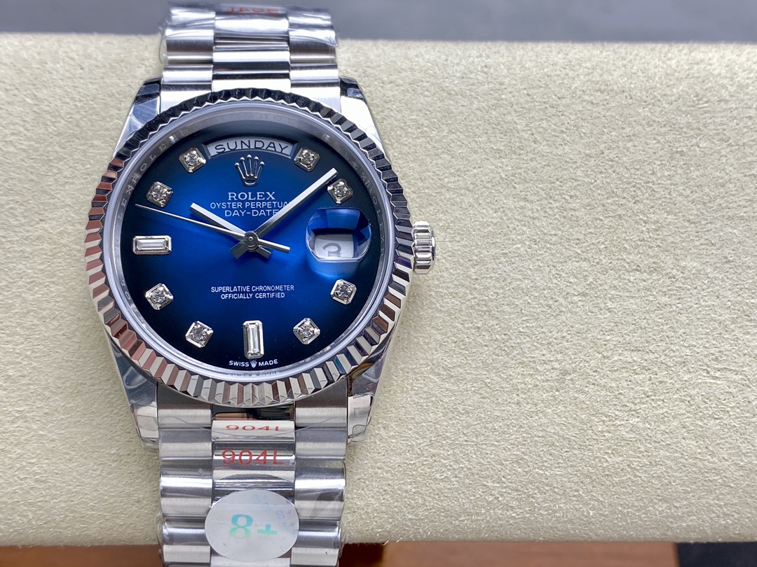 Rolex Day Date 36 Blue Ombre Dial m128236 0005 - QualitySwissReplica