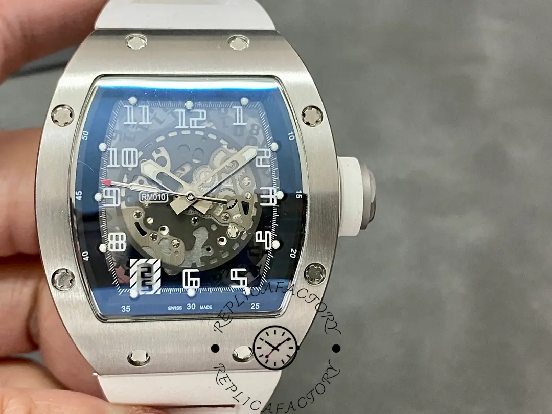 Richard Mille RM010 1:1 Clone Automatic Skeleton White Gold - QualitySwissReplica