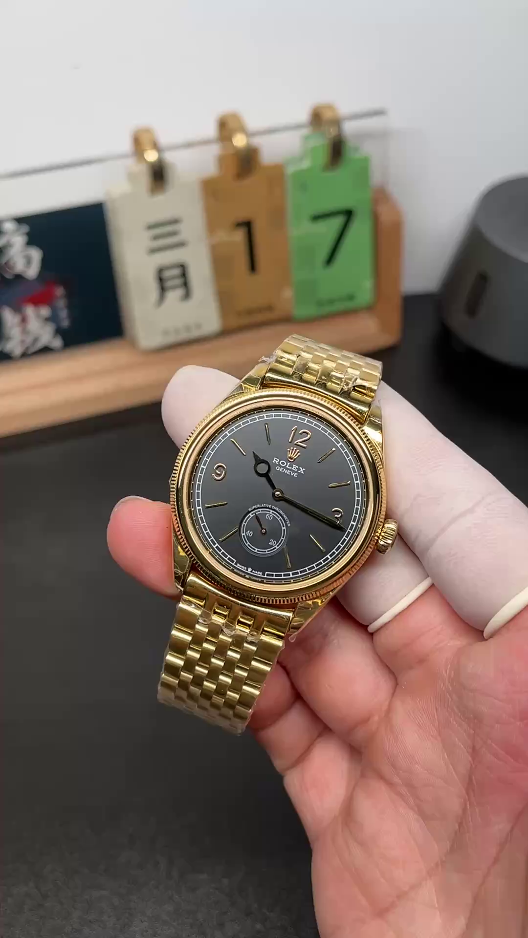 1:1 Clone Rolex 1908 52508 0007 Black Dial Settimo Bracelet - QualitySwissReplica