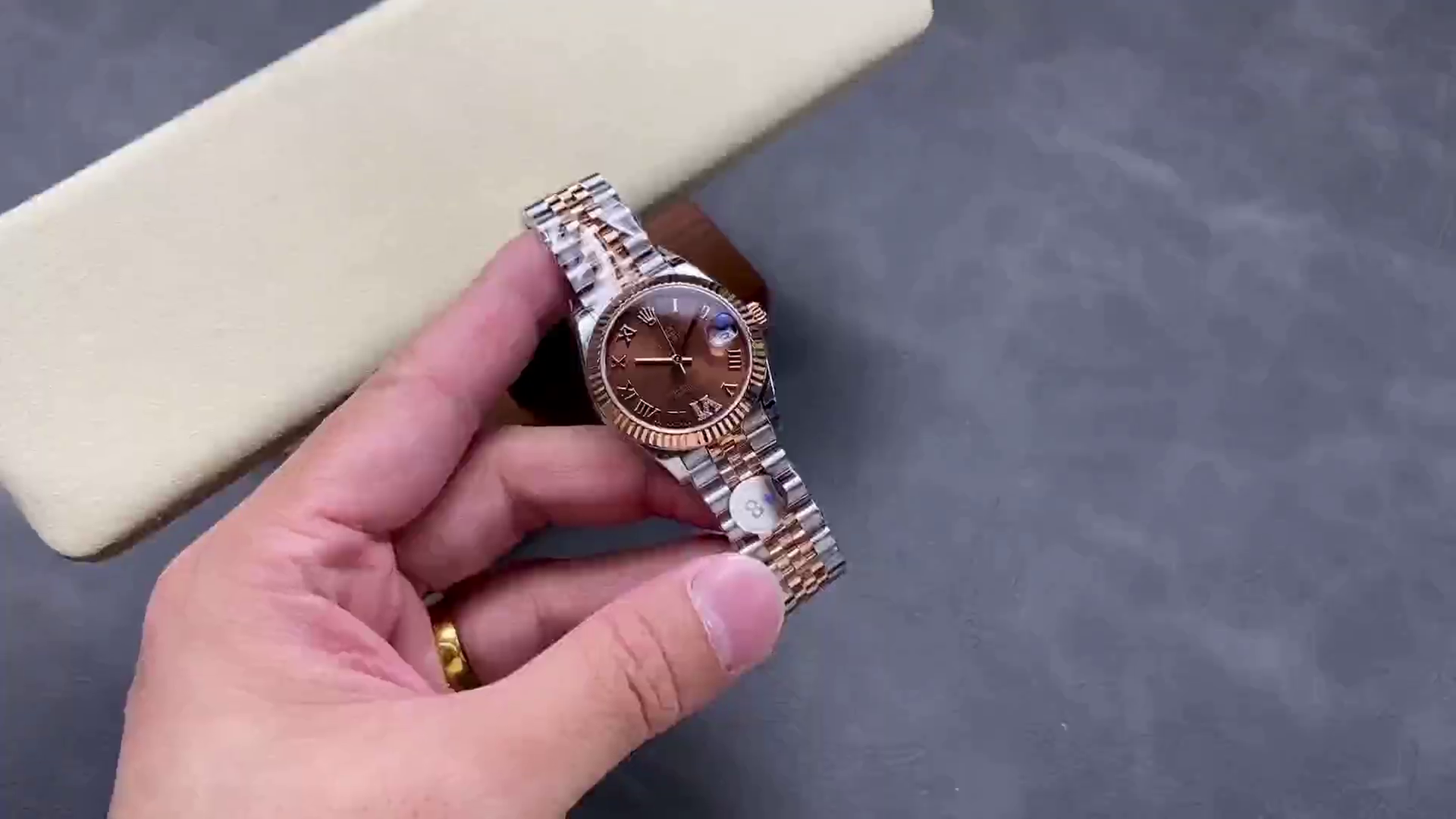 Rolex Datejust 31mm Rose Gold 278271 0004 Chocolate Roman VI Jubilee - QualitySwissReplica