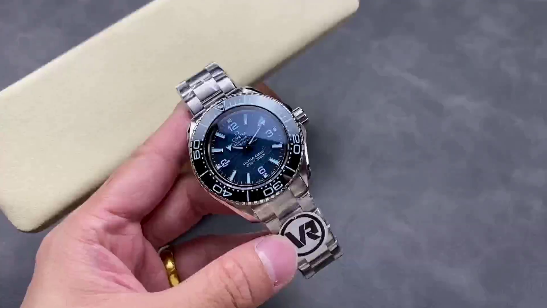Omega Seamaster Planet Ocean 6000M Replica 215.30.46.21.03.002 45.5mm Blue Dial - QualitySwissReplica
