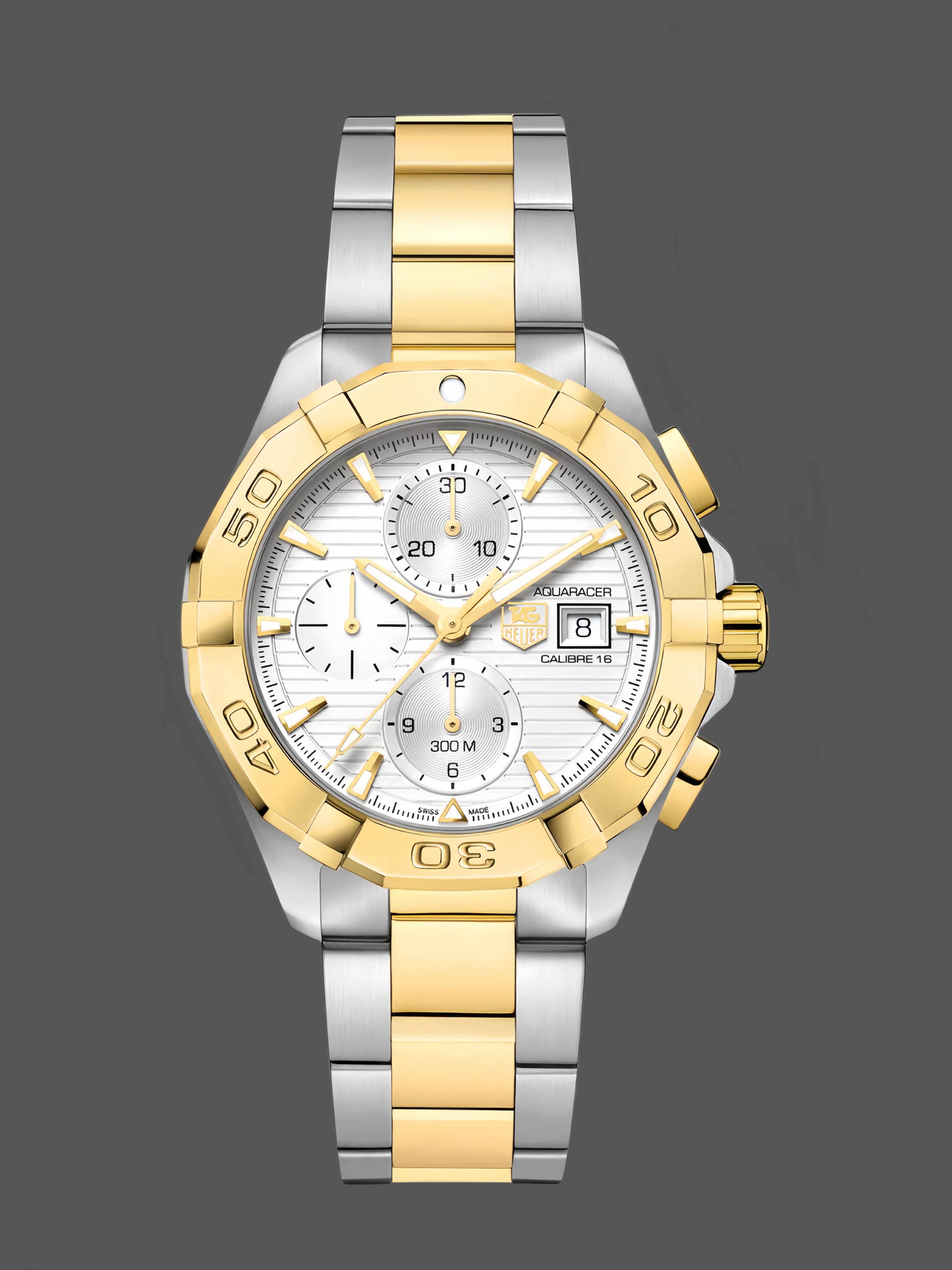 Tag Heuer Aquaracer Chronograph CAY2121.BB0923 43mm Gold/Silver - QualitySwissReplica