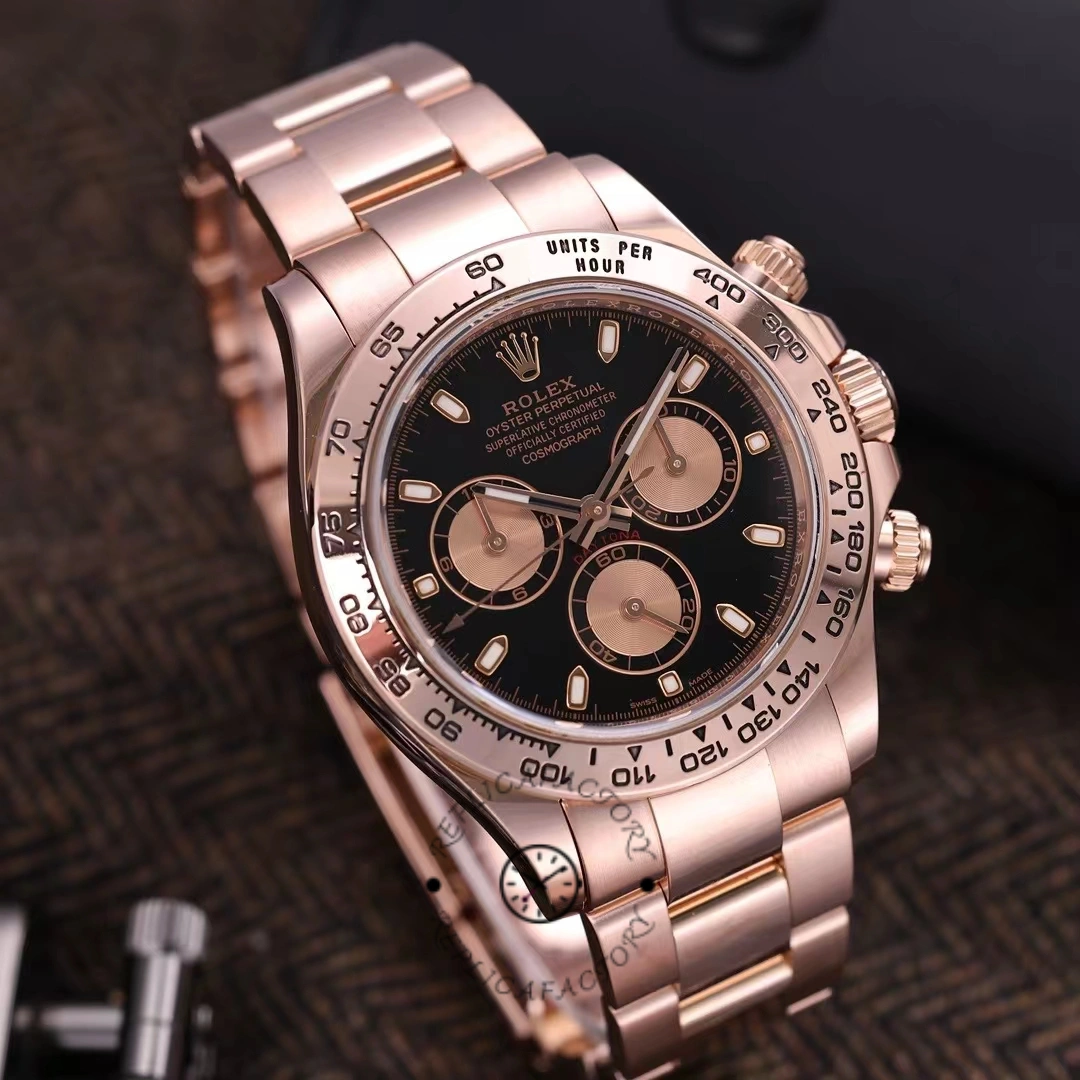 Rolex Daytona 116505 Rose Gold Black Baton Dial - QualitySwissReplica