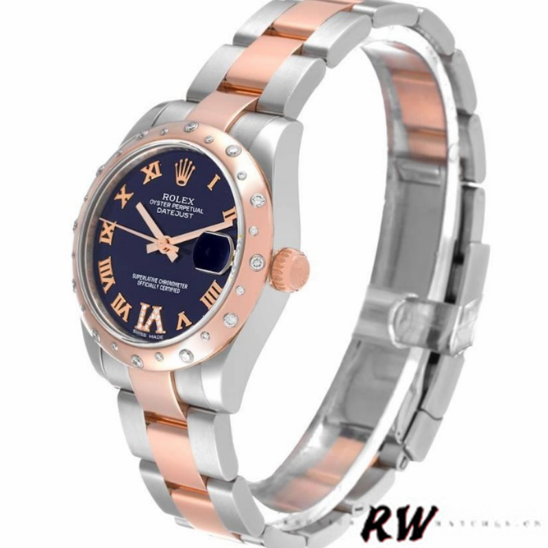 Rolex Datejust 178341 Purple Roman Numeral Dial 31MM Lady Replica Watch - QualitySwissReplica