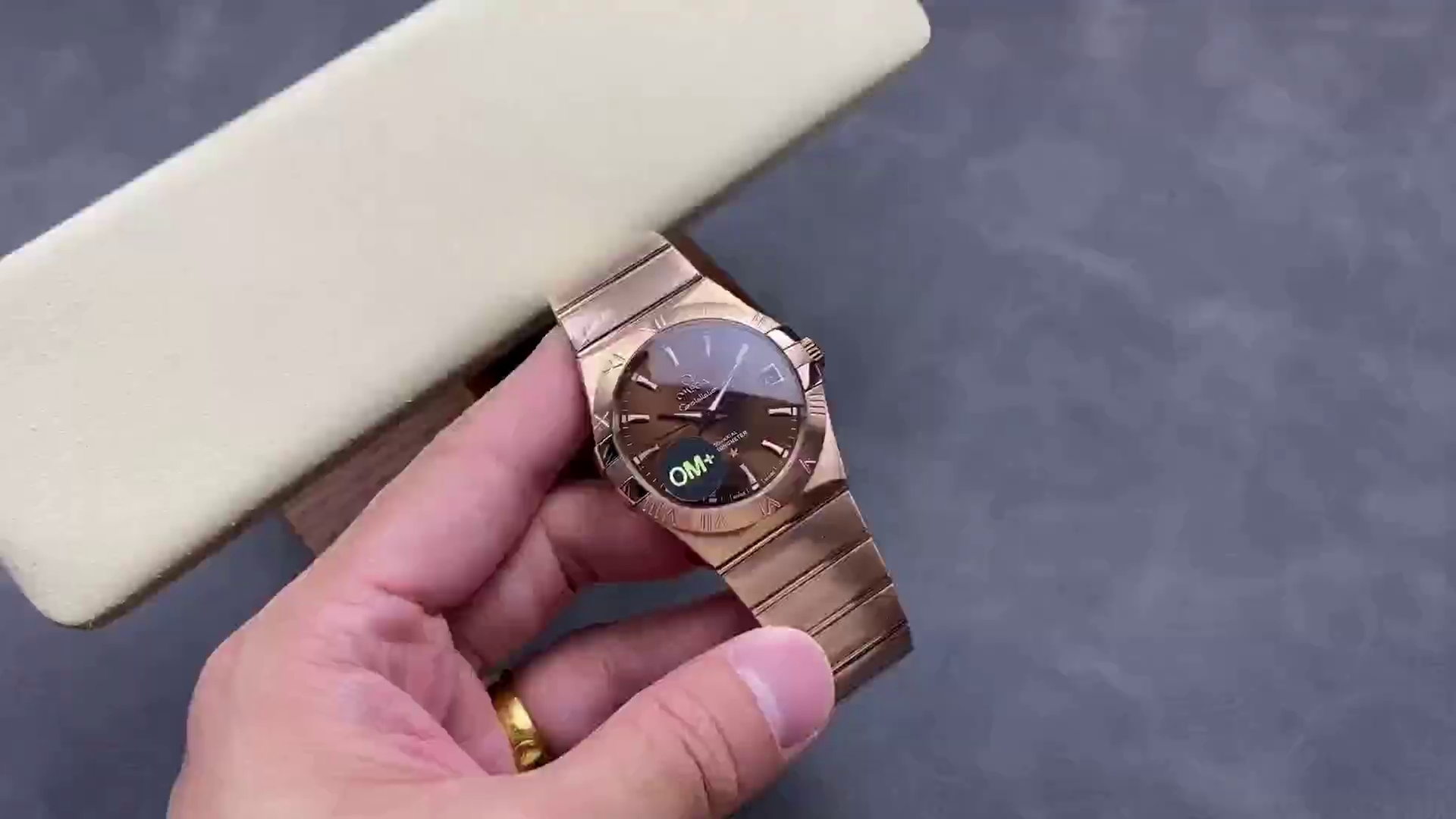 Omega Constellation Co-Axial 38 mm Brown Dial 123.50.38.21.13.001 Replica - QualitySwissReplica