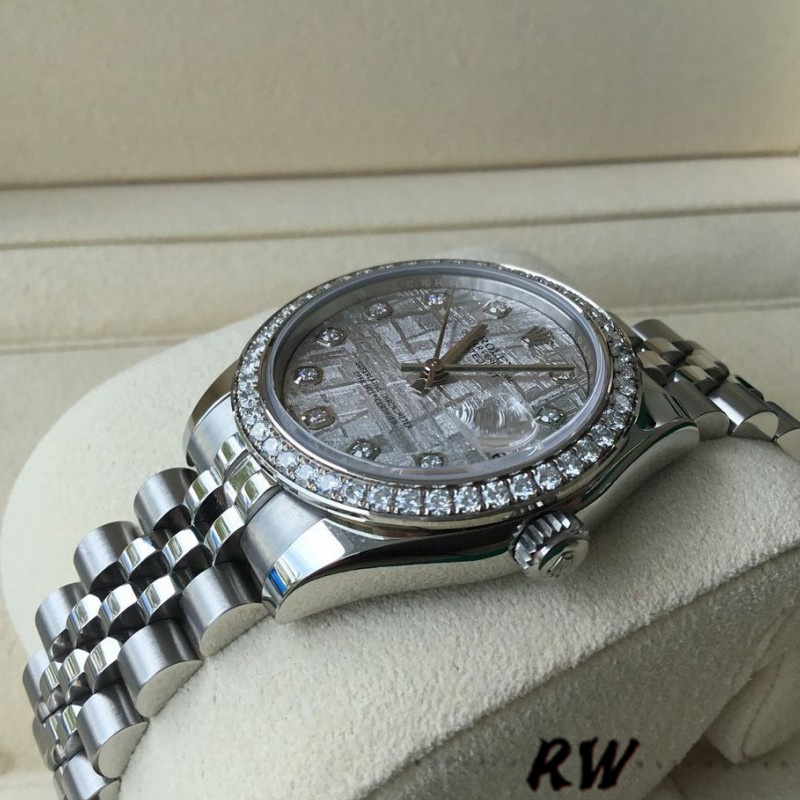 Rolex Datejust 178384 Meteorite Grey Dial Diamond Bezel 31MM Lady Replica Watch - QualitySwissReplica