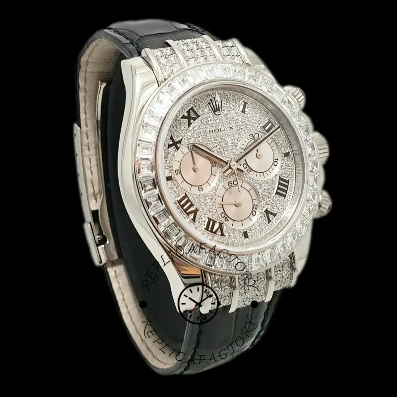 Rolex Cosmograph Daytona 116599 pave diamond dial 40mm Mens Replica Watch - QualitySwissReplica