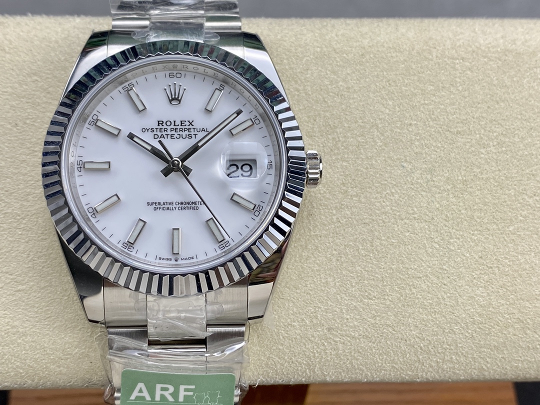 Rolex Datejust 41 Stainless Steel And White Gold White Dial M126334 0009 Men's Watch - QualitySwissReplica