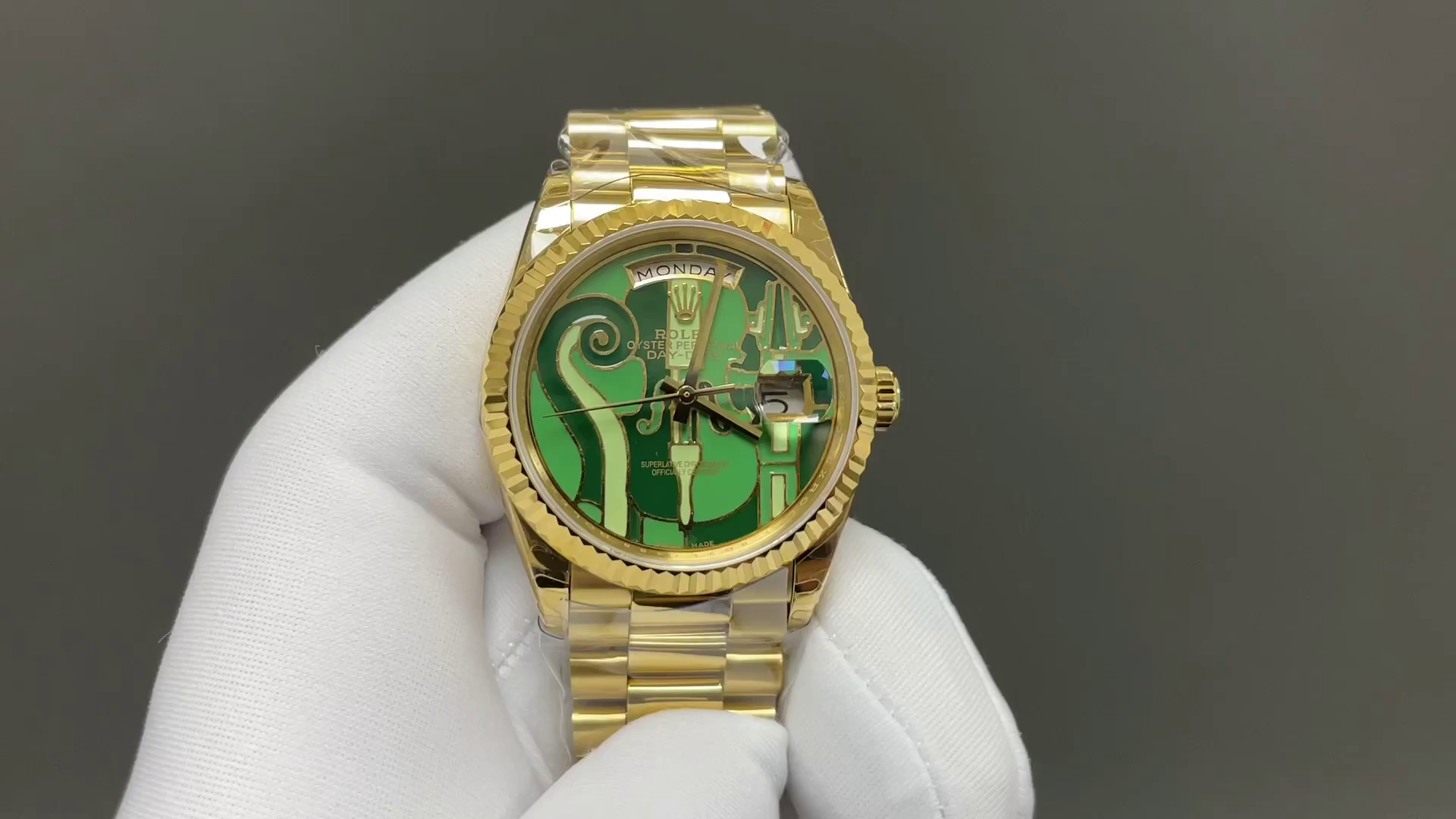 Rolex Day-Date 128238-VIO 36 Green Dial 1:1 Clone Watch - QualitySwissReplica