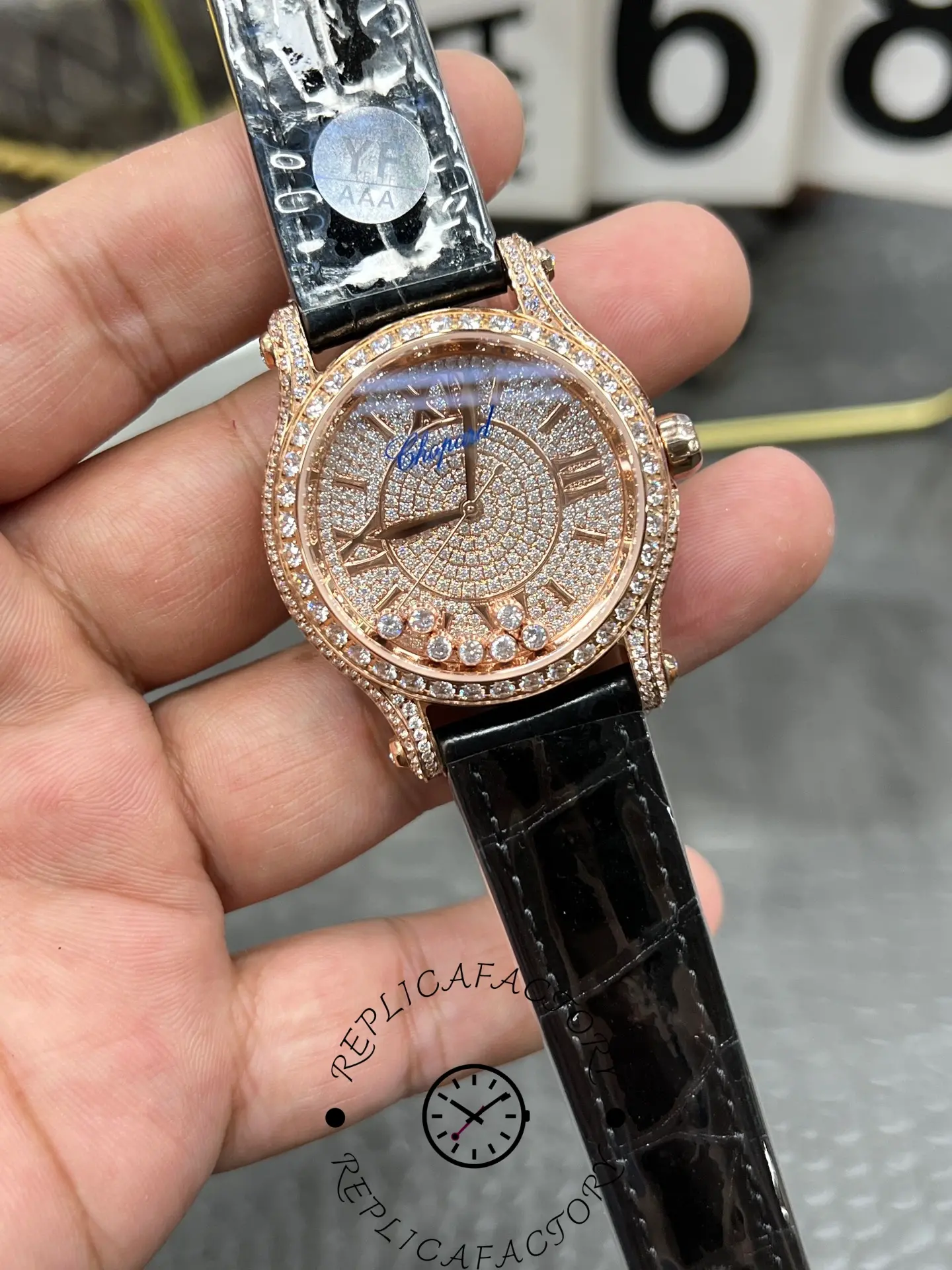 Chopard 274891-5001 1:1 Clone Happy Sport Diamond Watch - QualitySwissReplica