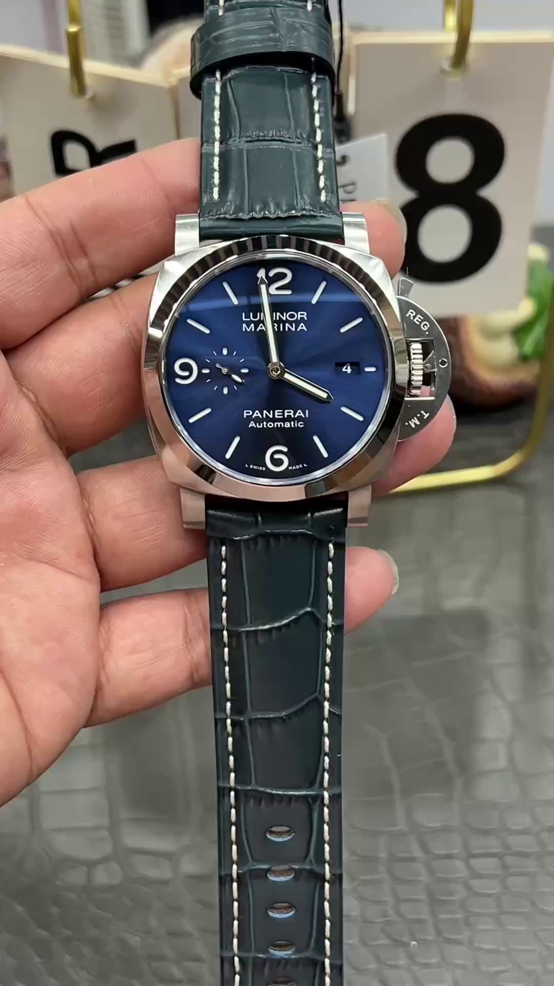 Panerai PAM01313 Luminor Marina Blue Dial Replica 1950 3 Days Automatic - QualitySwissReplica
