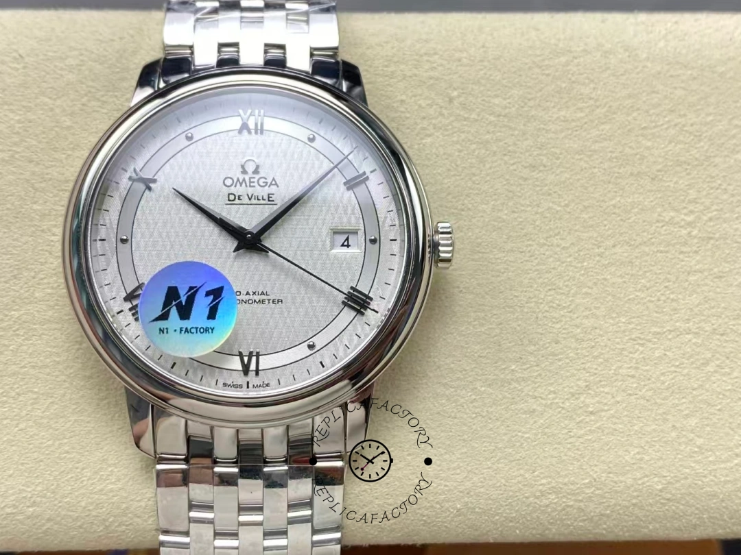 Omega De Ville Prestige Replica Automatic Silver Dial 424.10.40.20.02.005 - QualitySwissReplica