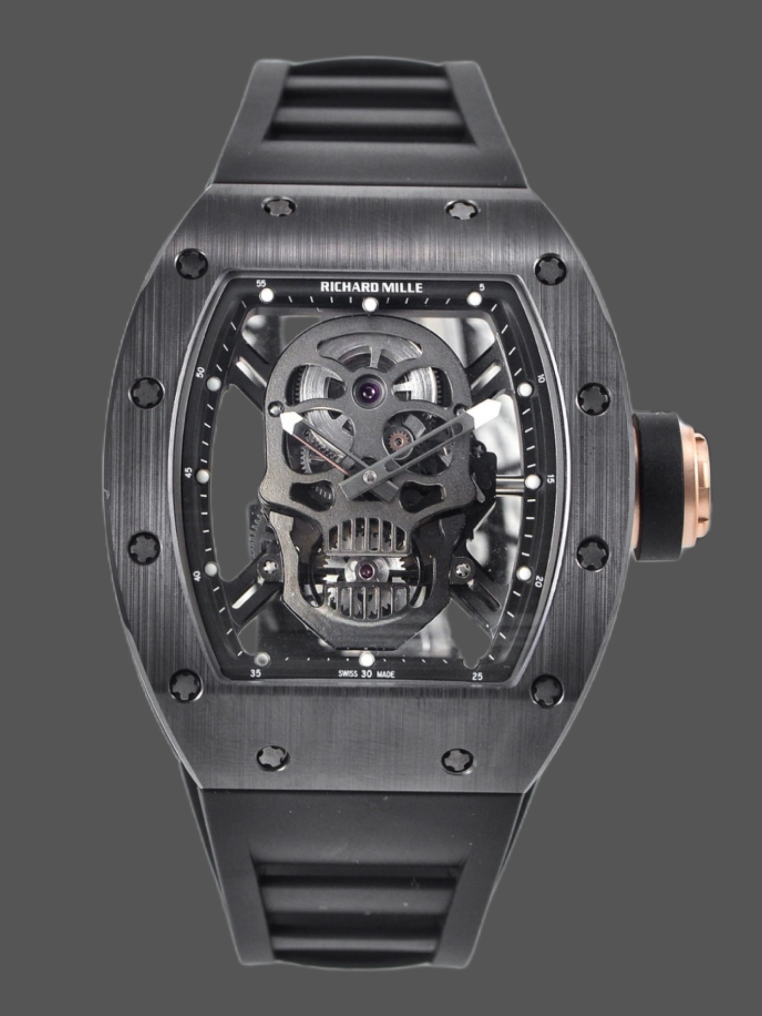 Richard Mille RM 52-01 Ceramic Black & Gold & Silver Skull 3 Colors - QualitySwissReplica