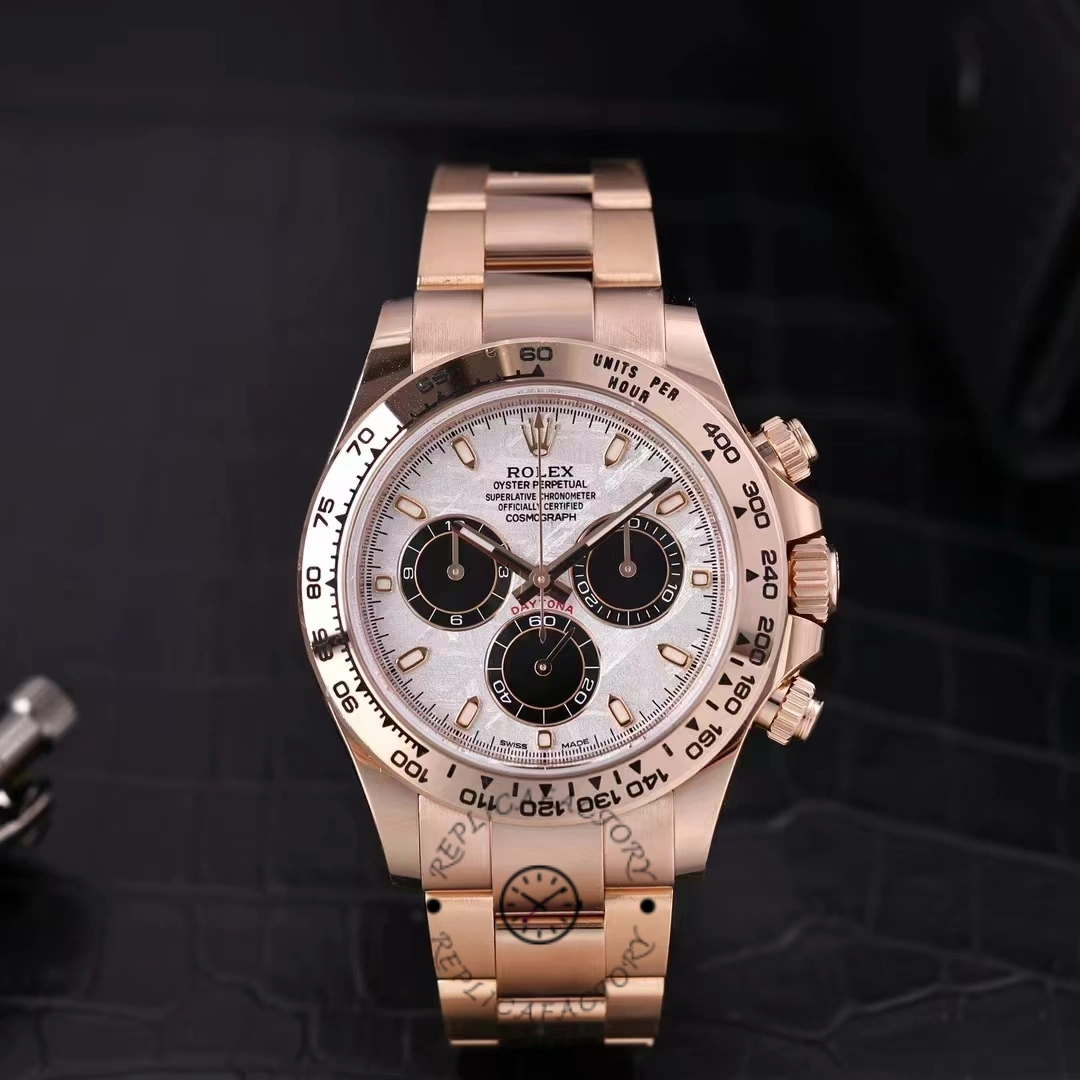 Rolex Daytona m116505 Everose Gold Meteorite Grey Dial 40MM Mens Replica Watch - QualitySwissReplica