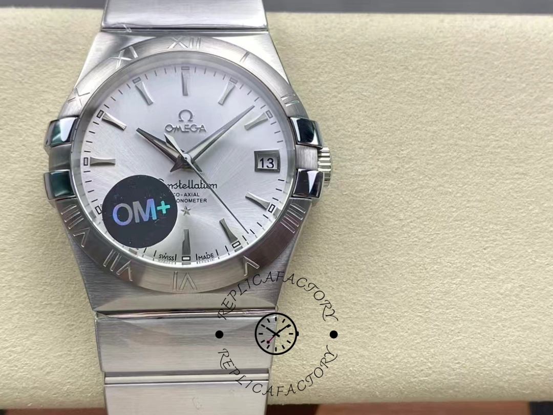 Omega Constellation Co-Axial Stainless Steel 123.10.38.21.02.001 38mm Clone - QualitySwissReplica