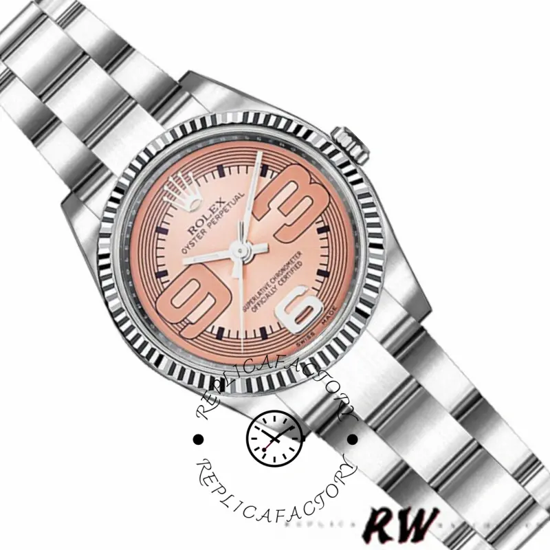 Rolex Oyster Perpetual 176234 Pink Maxi Arabic Numerals Dial 26MM Lady Replica Watch - QualitySwissReplica