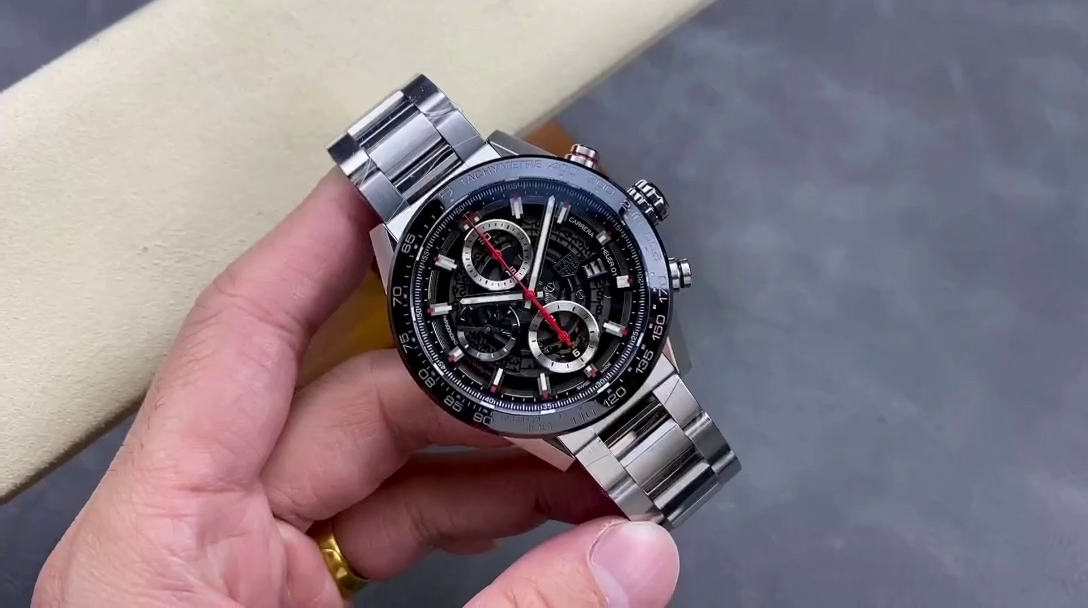 TAG Heuer Carrera Heuer 01 Black Automatic CAR2A1W.BA0703 43mm - QualitySwissReplica