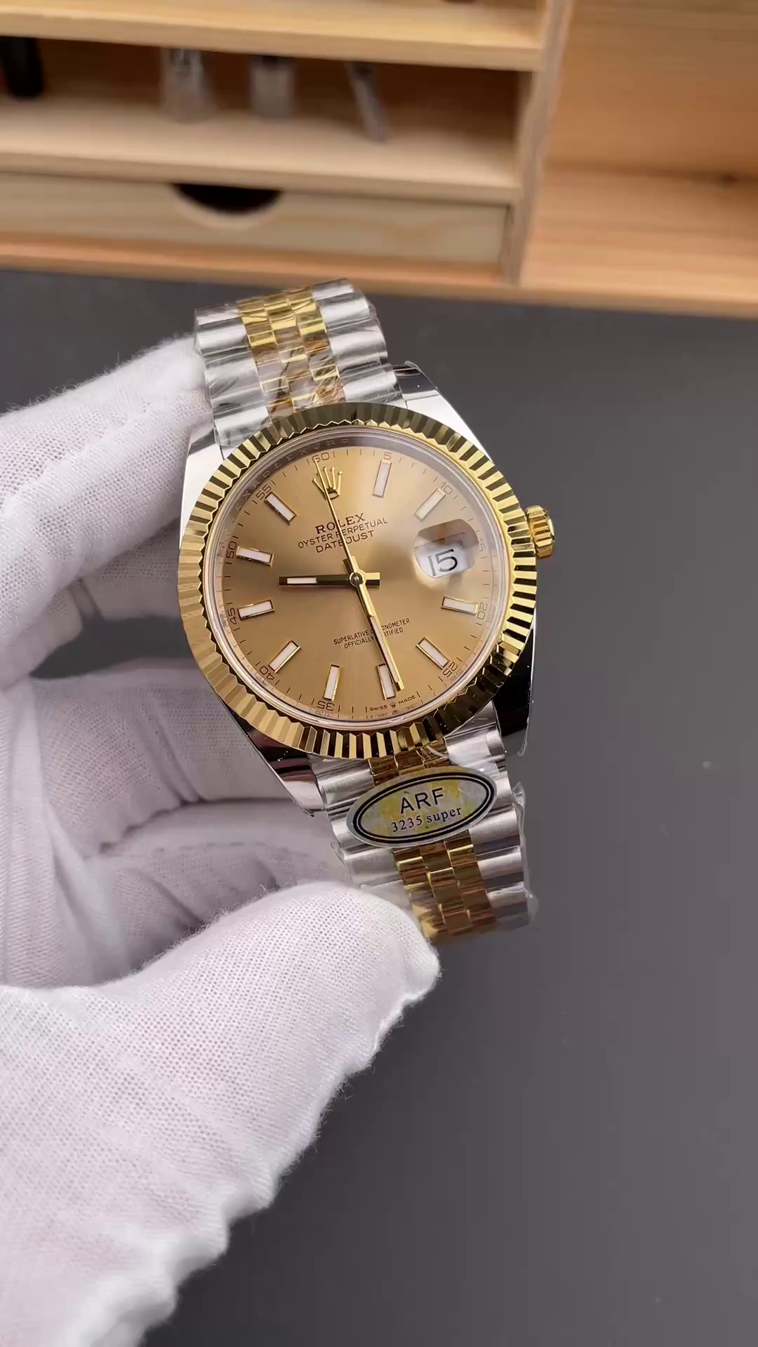 Rolex Datejust 126333 0010 Champagne Index Jubilee 41mm Two Tone Steel - QualitySwissReplica