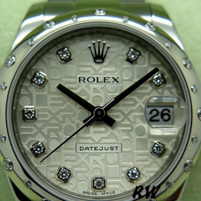 Rolex Datejust 178344 Silver Jubilee Diamond Dial 31MM Lady Replica Watch - QualitySwissReplica
