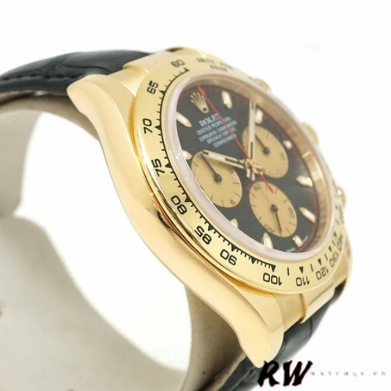 Rolex Cosmograph Daytona 116518 Black And Champagne Dial 40mm Mens Replica Watch - QualitySwissReplica