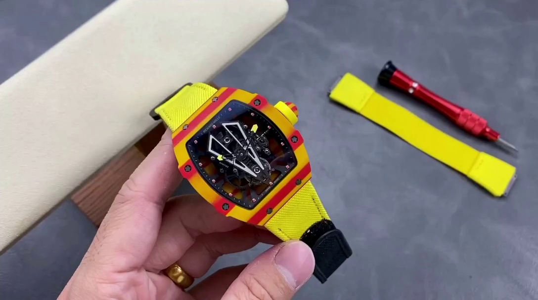 Richard Mille RM27-03 Tourbillon Rafael Nadal Yellow TPT Quartz Edition Yellow Carb - QualitySwissReplica