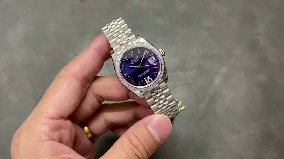 Rolex Datejust 31mm Stainless Steel 278384RBR 0030 Aubergine VI Jubilee Women's Watch - QualitySwissReplica
