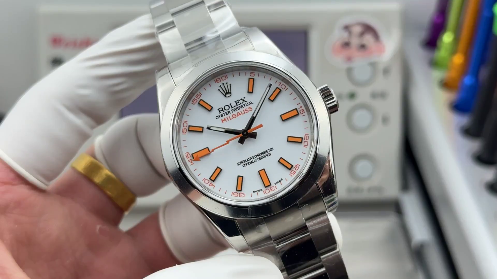 Rolex Milgauss 116400-0002 Automatic White Dial 40mm Mens Replica Watch - QualitySwissReplica