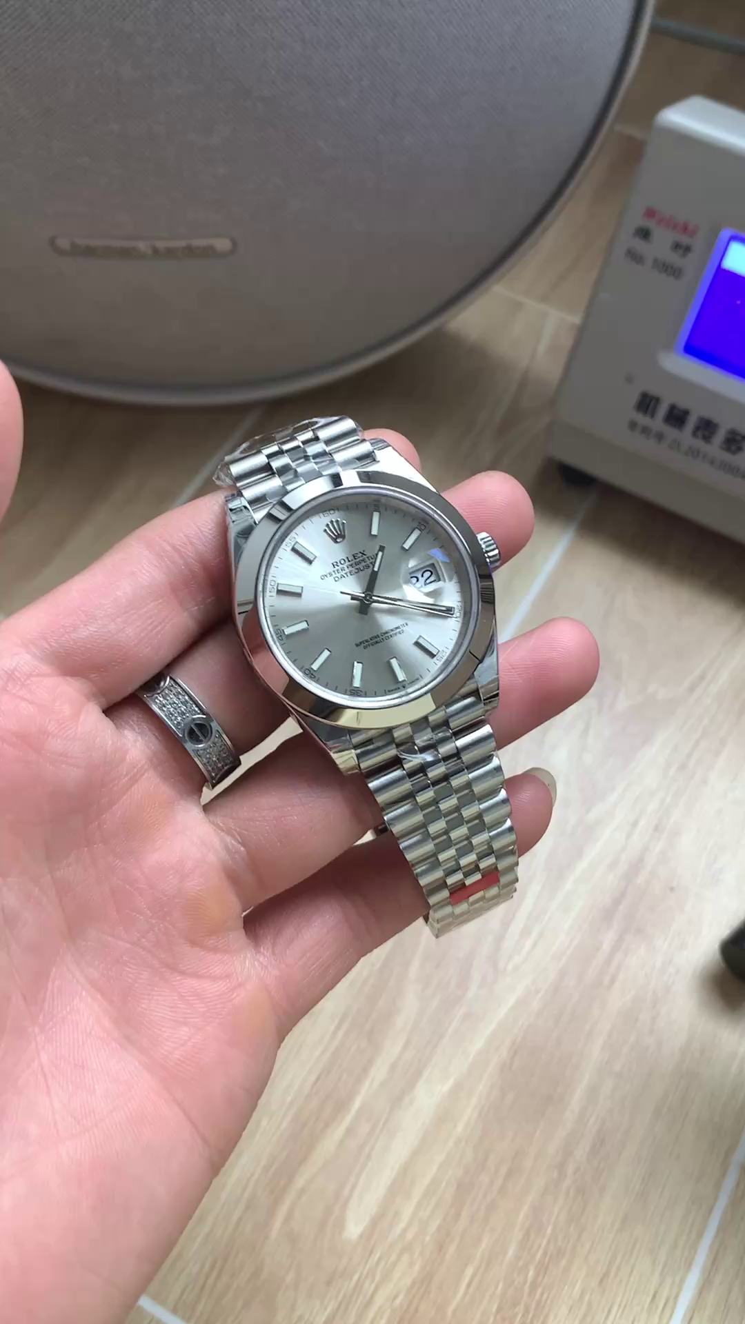 Rolex Datejust 41mm m126300 0004 Silver Stick DIal  Oystersteel Case Domed Bezel - QualitySwissReplica
