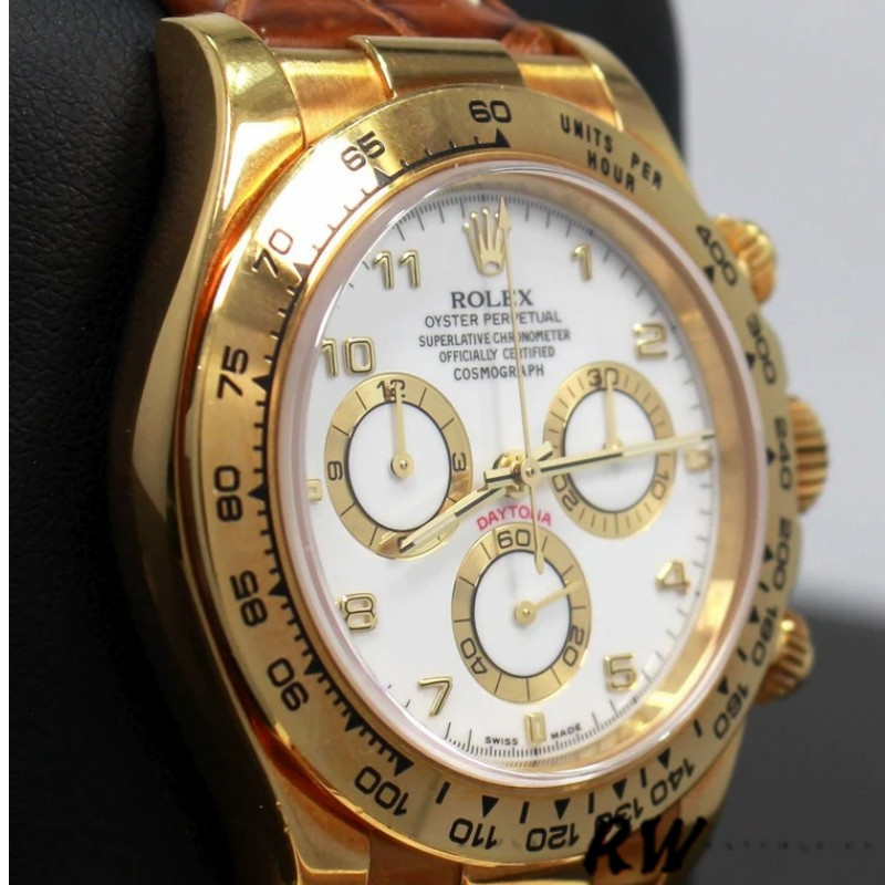 Rolex Cosmograph Daytona 116518 White Dial 40mm Mens replica Watch - QualitySwissReplica