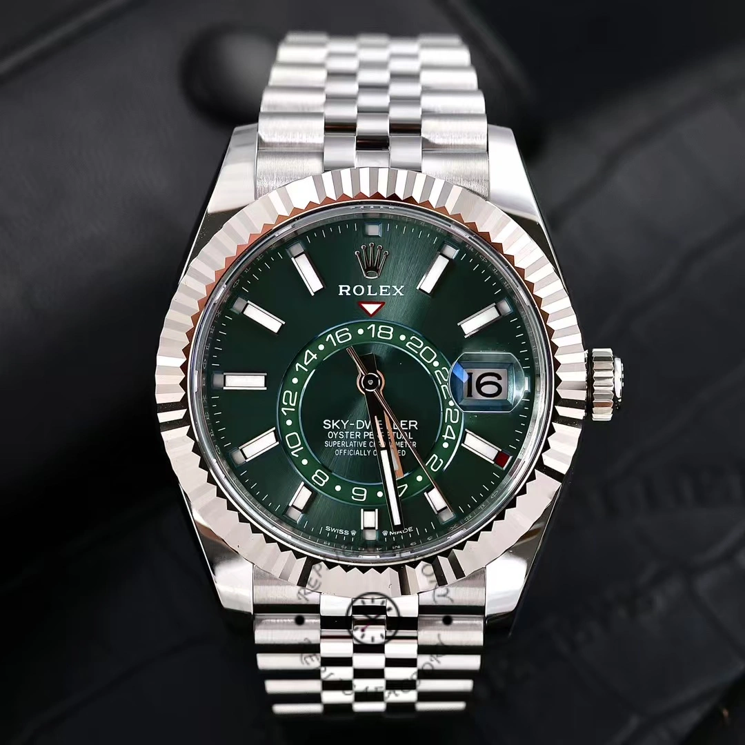 Rolex Sky Dweller 42 White Gold Fluted Bezel 336934 0002 Men's Watch - QualitySwissReplica