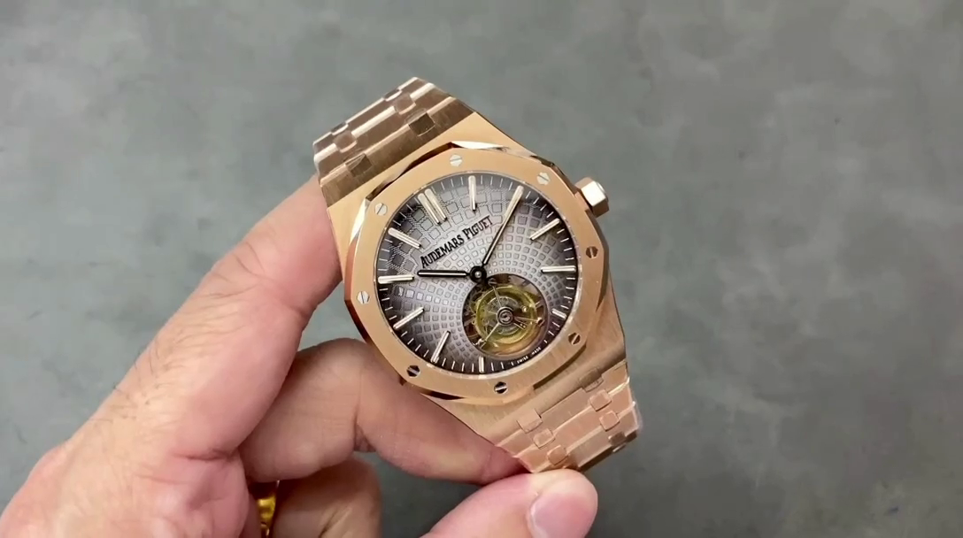 AP 26530OR.OO.1220OR.01 Royal Oak 1:1 Clone Flying Tourbillon Smoked Gray Dial - QualitySwissReplica