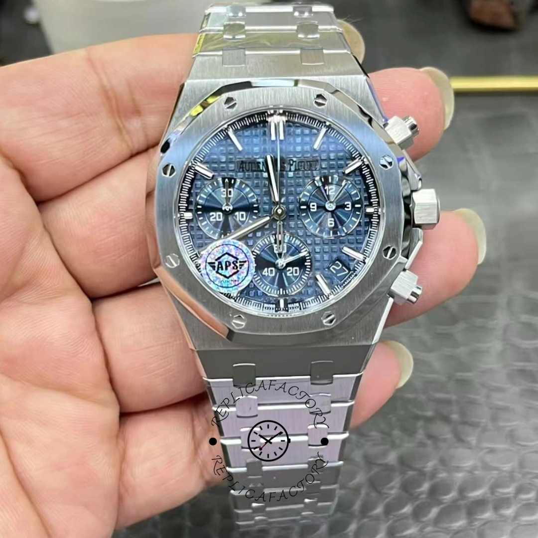 AP Royal Oak Chronograph 41mm 26240ST.OO.1320ST.05 1:1 Clone Blue Dial - QualitySwissReplica