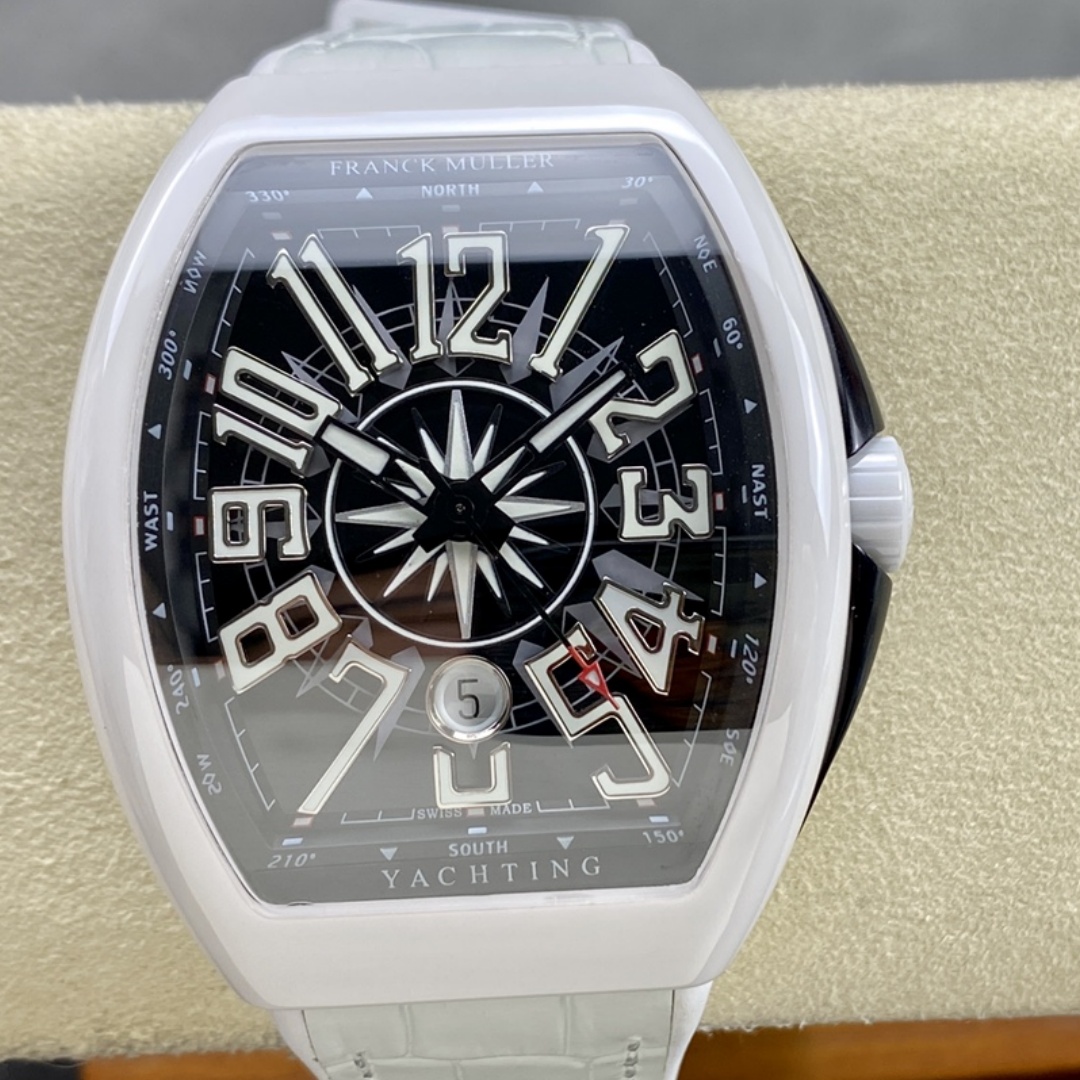 Swiss Franck Muller Framulan V45 White Ceramic Yacht Model White Arabic Numerals - QualitySwissReplica