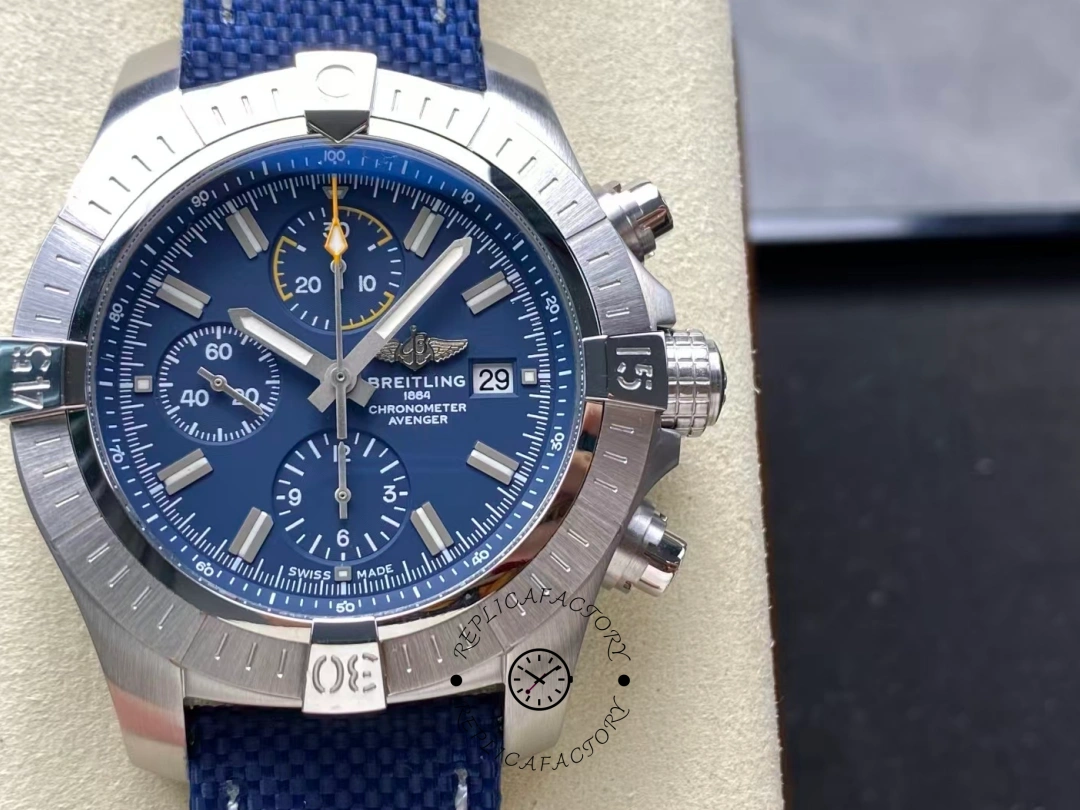 Breitling Avenger Chronograph 45 Blue Men's Sport Watch A13317101C1X1 1:1 Clone - QualitySwissReplica