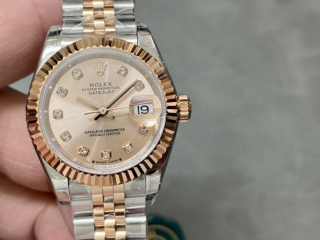 Rolex Datejust 28 Chocolate Diamond Dial m279135rbr 0018 Women's Watch - QualitySwissReplica