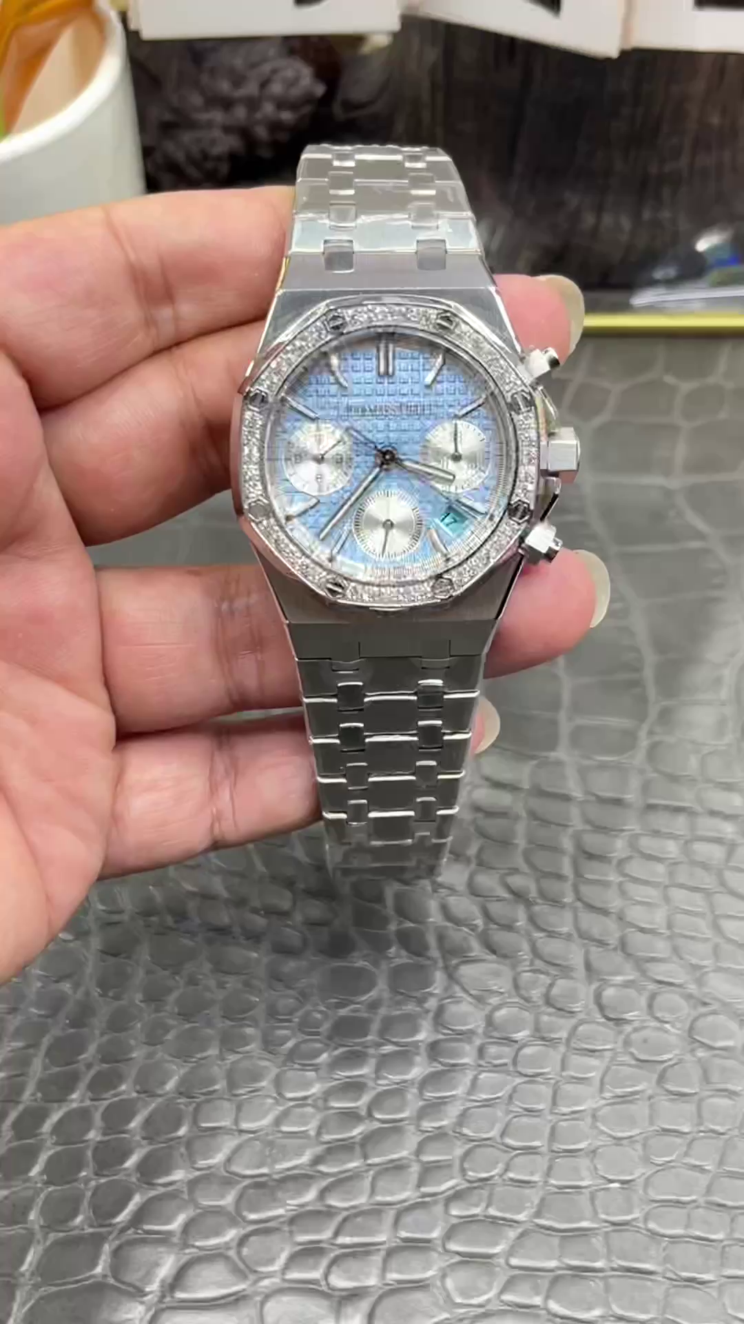 AP Royal Oak Chronograph 26715ST.ZZ.1356ST.01 Replica 38 Steel Bracelet - QualitySwissReplica