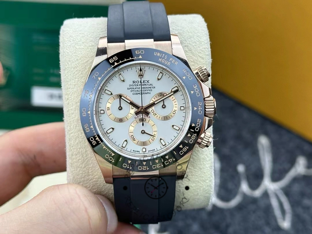 Rolex Cosmograph Daytona 116515LN Everose Gold Ivory Dial 40mm Mens Replica Watch - QualitySwissReplica