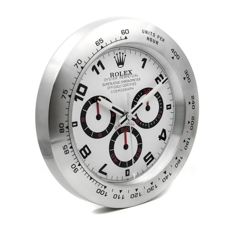 Rolex Daytona Silver Wall Clock - QualitySwissReplica