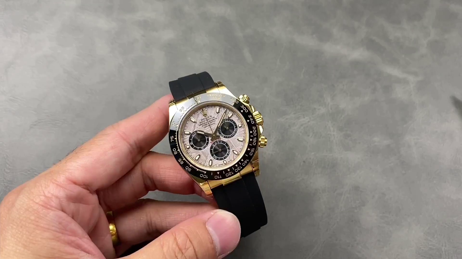 Rolex Cosmograph Daytona 116518LN Meteorite and Black Index Dial 40mm Mens Replica Watch - QualitySwissReplica