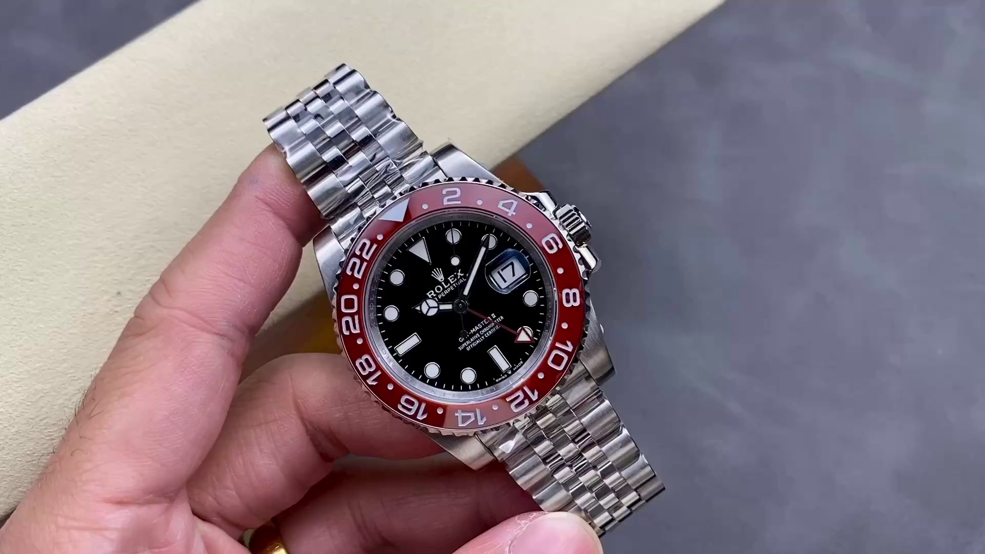 Rolex GMT Master II Pepsi 126710BLRO Jubilee Mint Black Dial 40MM Men's Watch - QualitySwissReplica