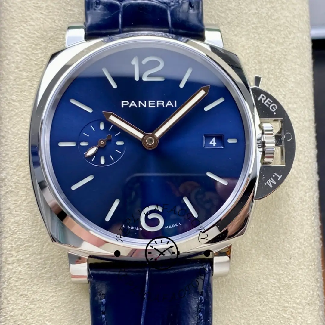 Panerai Luminor Due 904L Stainless Steel Blue Dial 42MM PAM01274 1:1 Clone - QualitySwissReplica