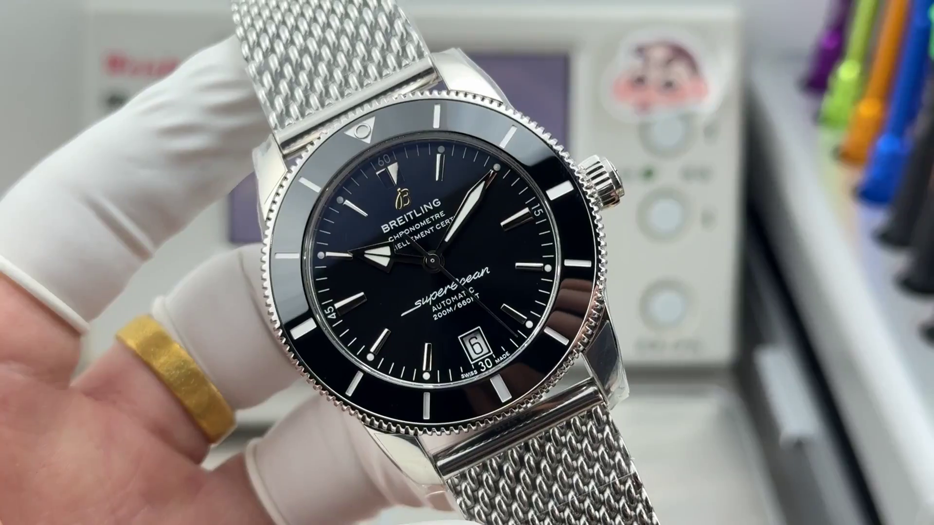 Breitling Superocean Heritage AB2010121B1A1 Replica Stainless Steel Black Dial - QualitySwissReplica