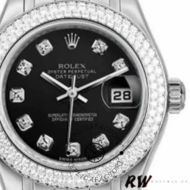 Rolex Masterpiece Pearlmaster 80339 Diamant Bezel 29MM Lady Replica Watch - QualitySwissReplica
