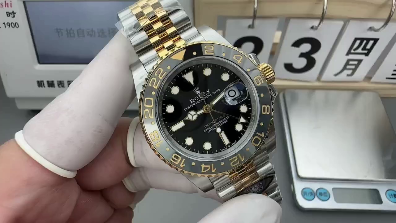 Rolex GMT Master II Black Dial Steel 18kt Yellow Gold 126713GRNR 0001 Men's Watch - QualitySwissReplica