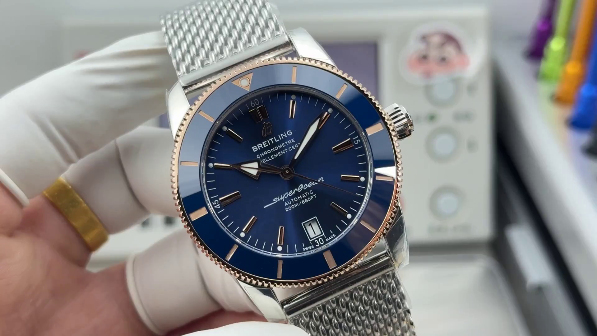 1:1 Clone Breitling Superocean Heritage UB2010161C1A1 Rose Gold 42 Men's Watch - QualitySwissReplica
