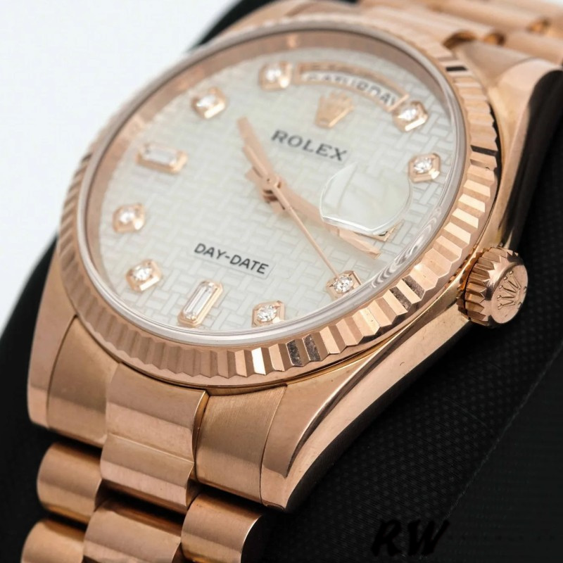 Rolex Day-Date 118235 Mother of Pearl White Dial 36mm Unisex Replica Watch - QualitySwissReplica