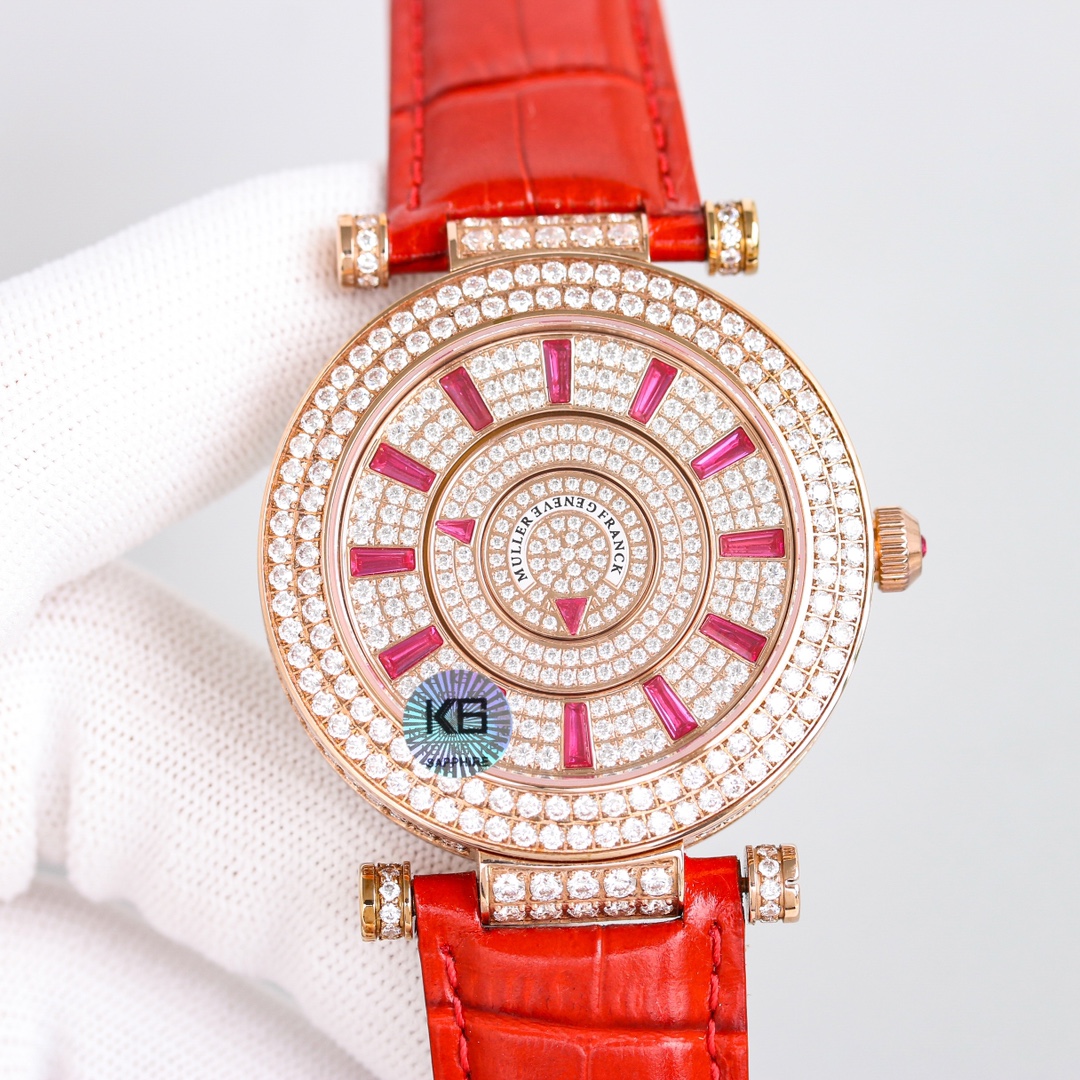 Franck Muller Double Mystery Ruby Diamond DM 42 D 2R CD Master of Complications Rose Gold - QualitySwissReplica