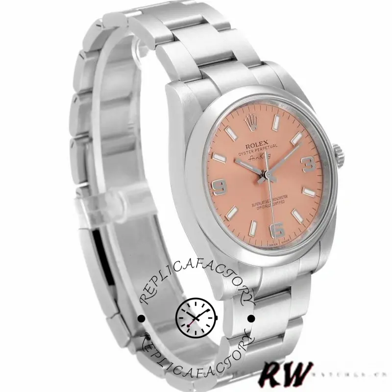 Rolex Oyster Perpetual Air-King 114200 Salmon Dial 34mm Unisex Replica watch - QualitySwissReplica