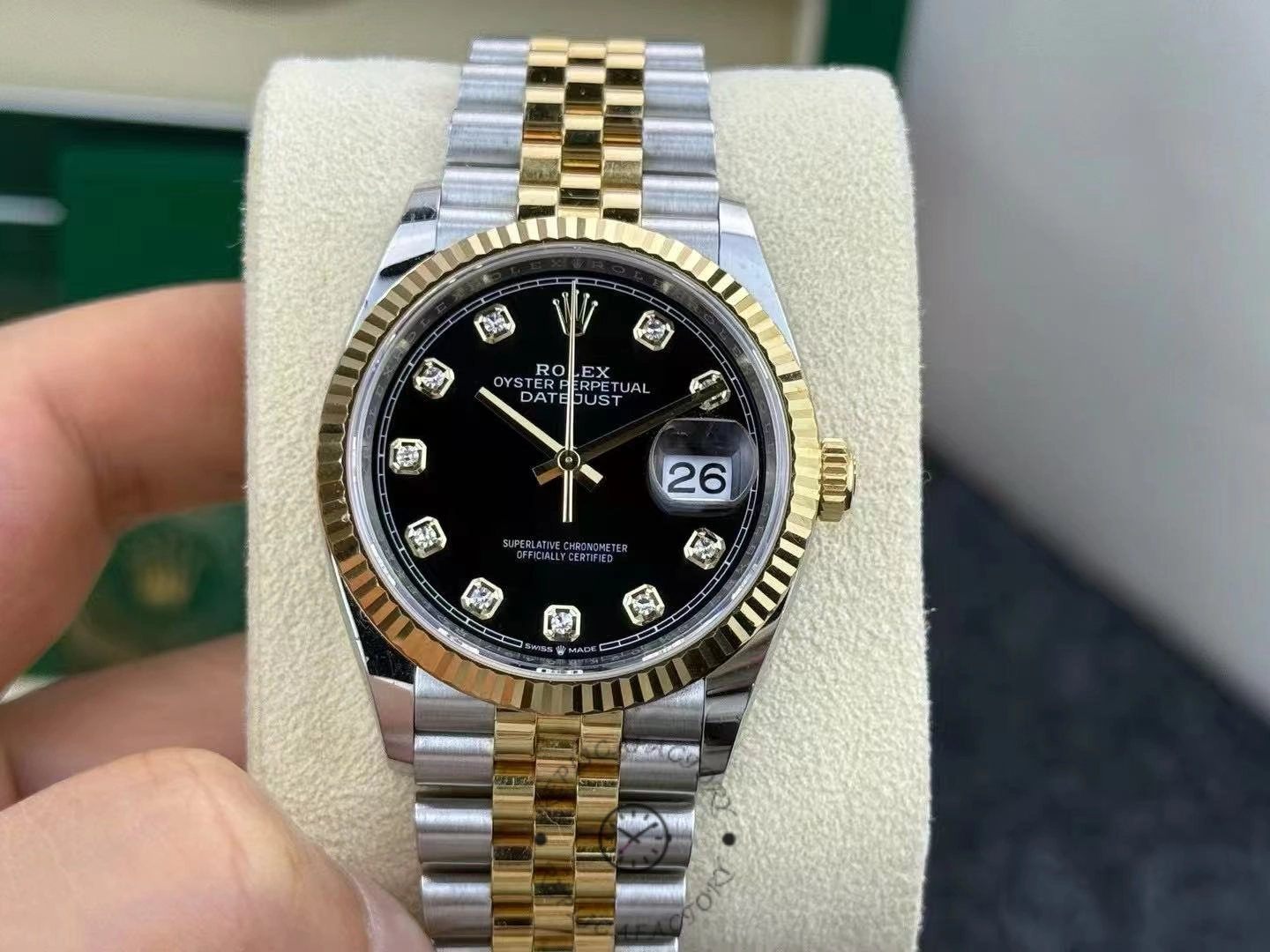 Rolex Datejust 126233 Black Diamond Dial 36MM Unisex Replica Watch - QualitySwissReplica