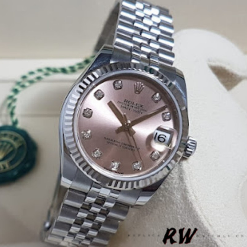 Rolex Datejust 116234 Pink MOP Diamonds Dial 36mm Lady Replica Watch - QualitySwissReplica